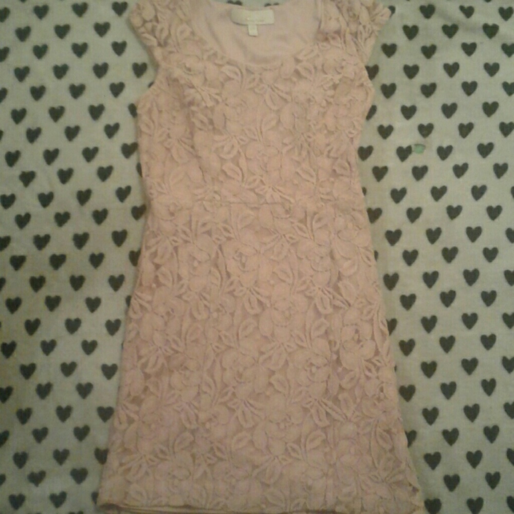 Baby pink lace dress